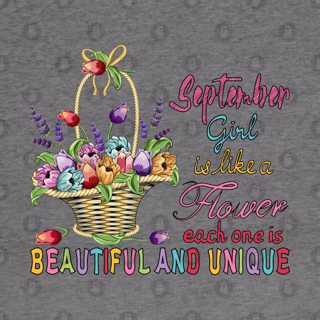 September Girl - Flower Basket by Designoholic